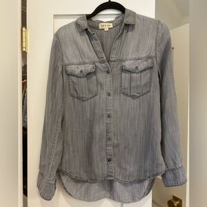 Cloth & Stone grey denim buttondown shirt
